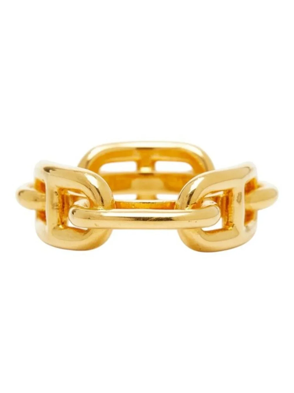 Hermes Lucade Chaine D'ancre Scarf Ring Gold Plated - Picture 5 of 6